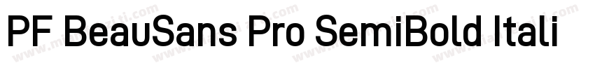 PF BeauSans Pro SemiBold Italic字体转换